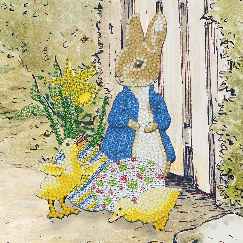 Crystal Art Card Kits, Peter Rabbit and Chicks