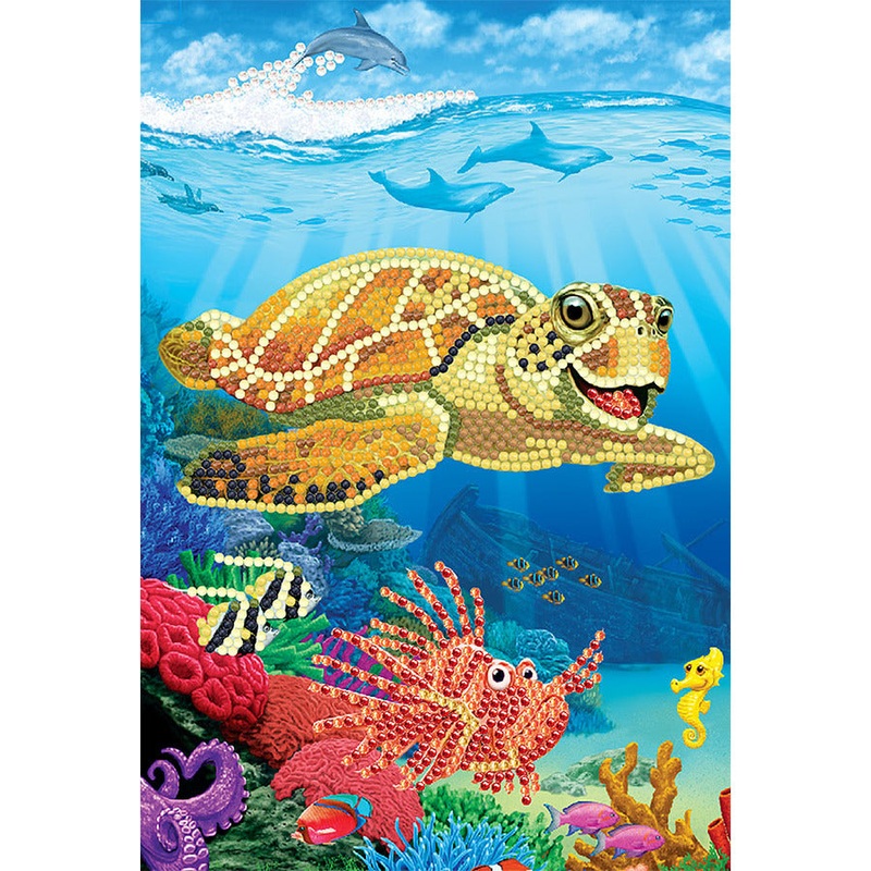 Crystal Art Notebook Kits, Underwater Turtle