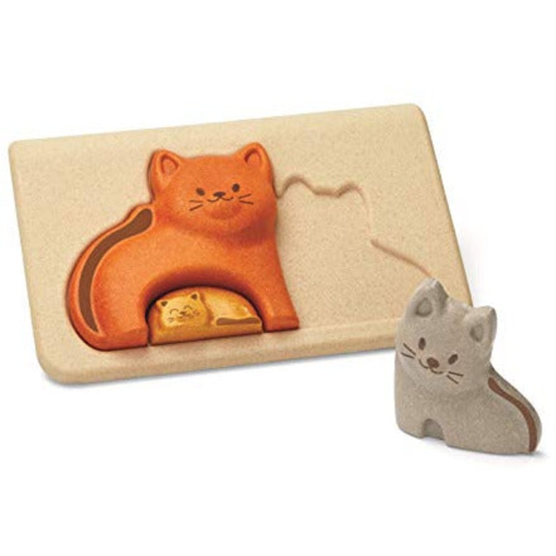 PlanToys Cat Mom and Kittens Family Puzzle