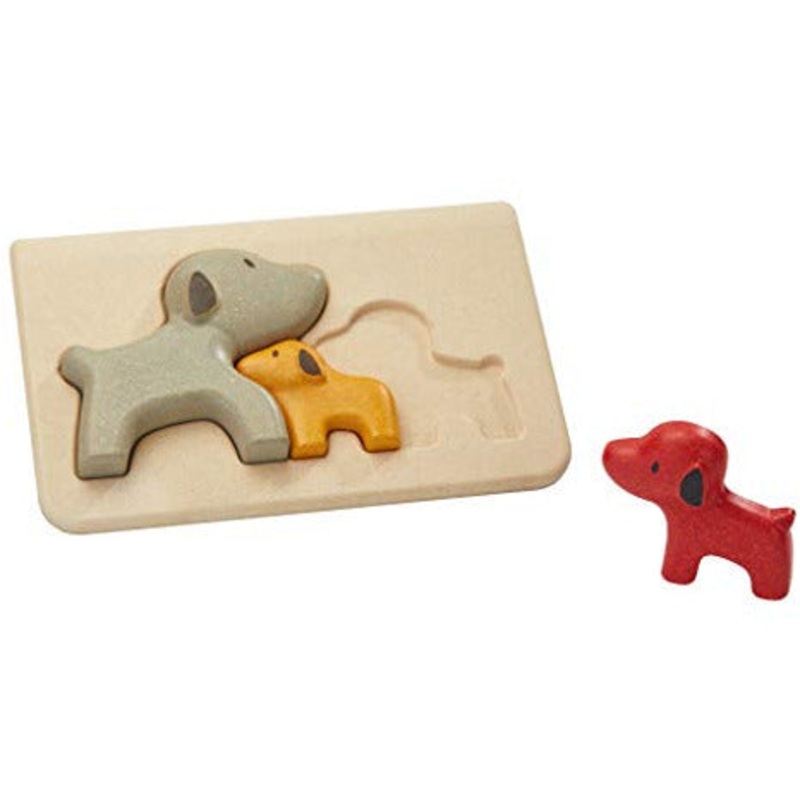 PlanToys Dog Mom and Baby Puppies Family Puzzle