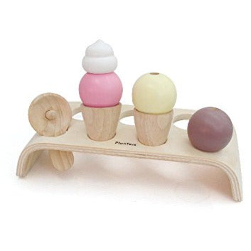 PlanToys Ice Cream Cone Pretend Play Food Set