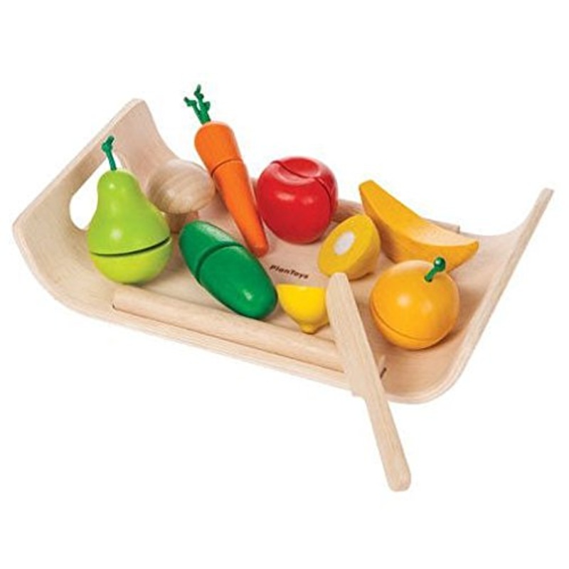 PlanToys Solid Wood Assorted Fruits and Vegetables