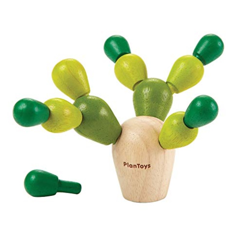 PlanToys Wooden Mini Balancing Cactus Travel Size