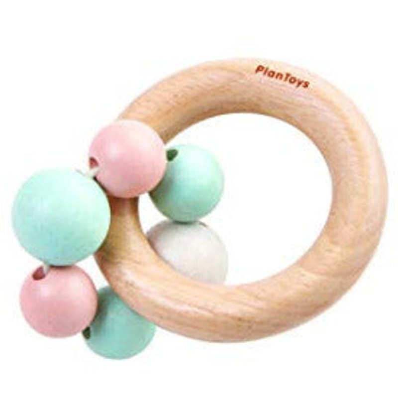 PlanToys Wooden Bead Rattle and Teether