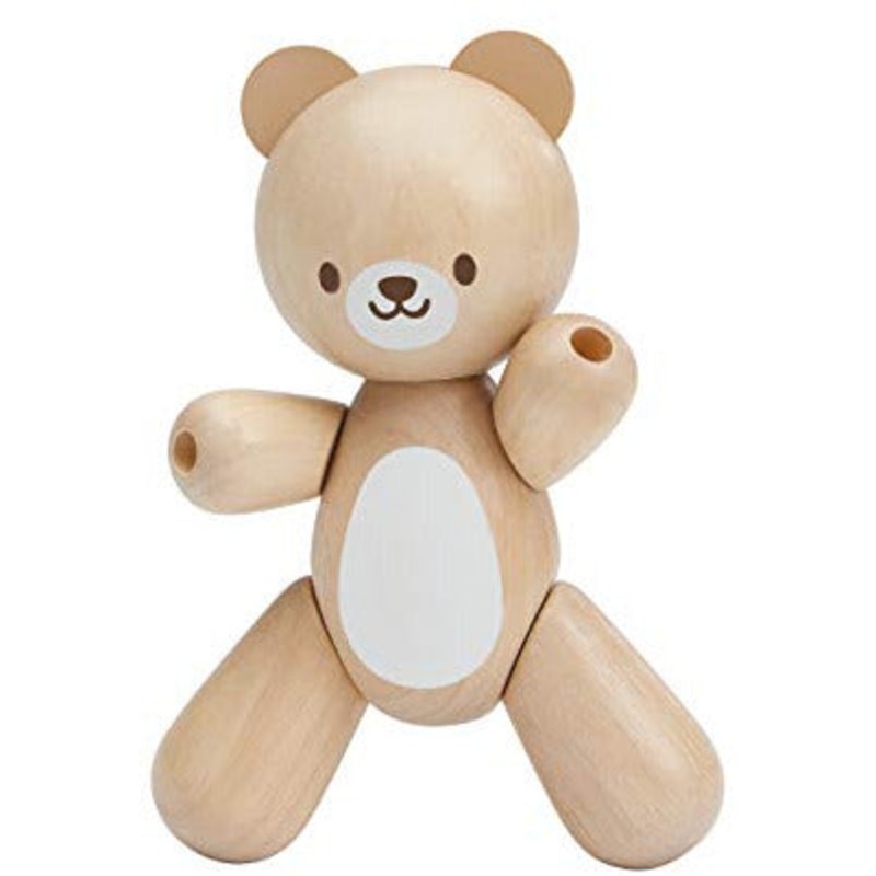 PlanToys Wooden Mama Bear Teether and Grasping Toy