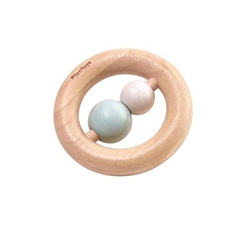 PlanToys Wooden Ring Rattle and Teether