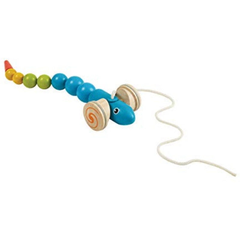 PlanToys Wooden Slithering Snake Pull Toy