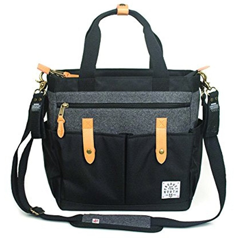 Product of the North Black Dawn Baby Diaper Bag Tote Stroller Straps and Removable Changing Pad