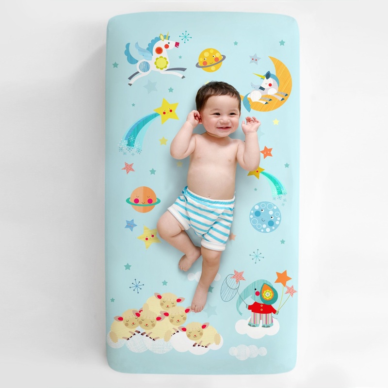 Rookie Humans Lil Lambs Fitted crib sheet