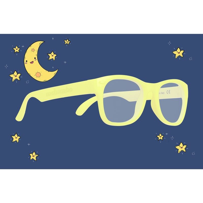 Roshambo Glow-in-the-Dark Wayfarer Blue Light Toddler Glasses, Ages 2-4