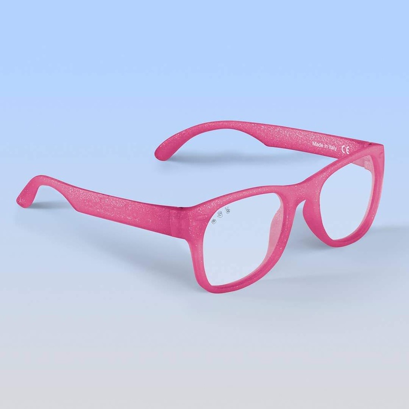 Roshambo Pink Glitter Blue Light Blocking Junior Glasses, Ages 5+