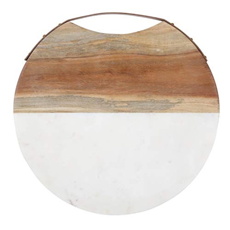 Santa Barbara Design Studio Acacia Wood and Marble Cheese Board