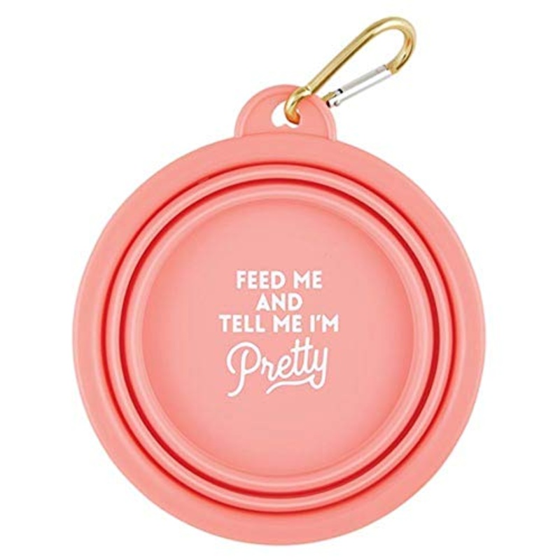 Santa Barbara Design Studio Collapsible Bowl - Feed Me and Tell Me I'm Pretty