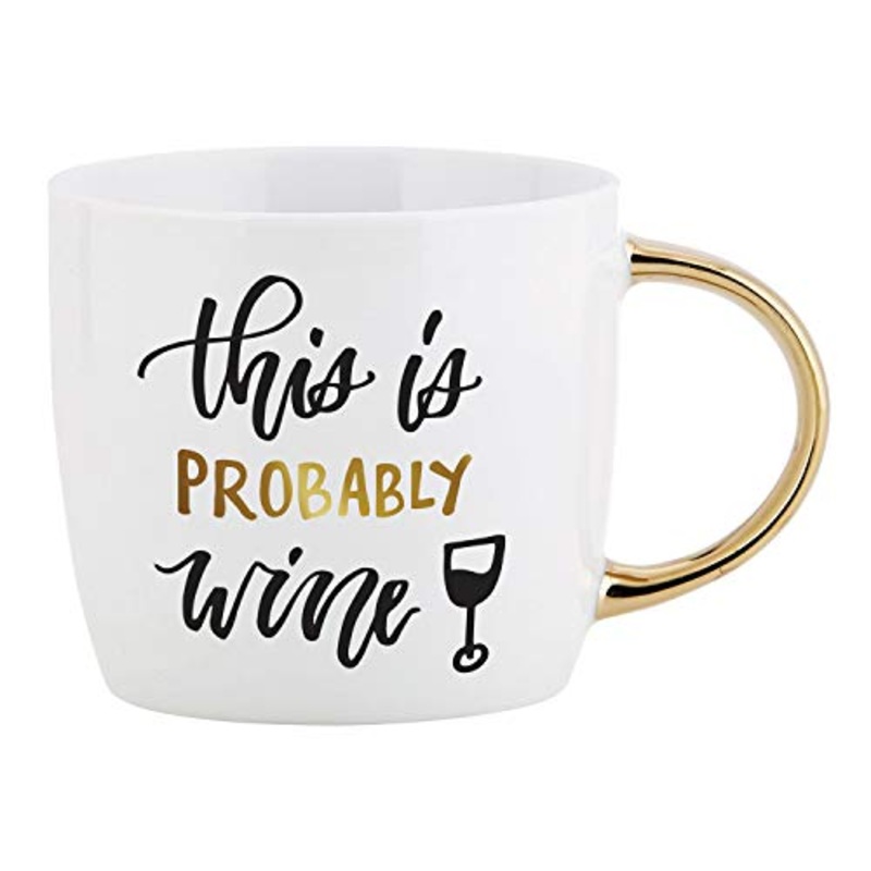 Santa Barbara Design Studio Gold Handle Mug - This Is Probably Wine