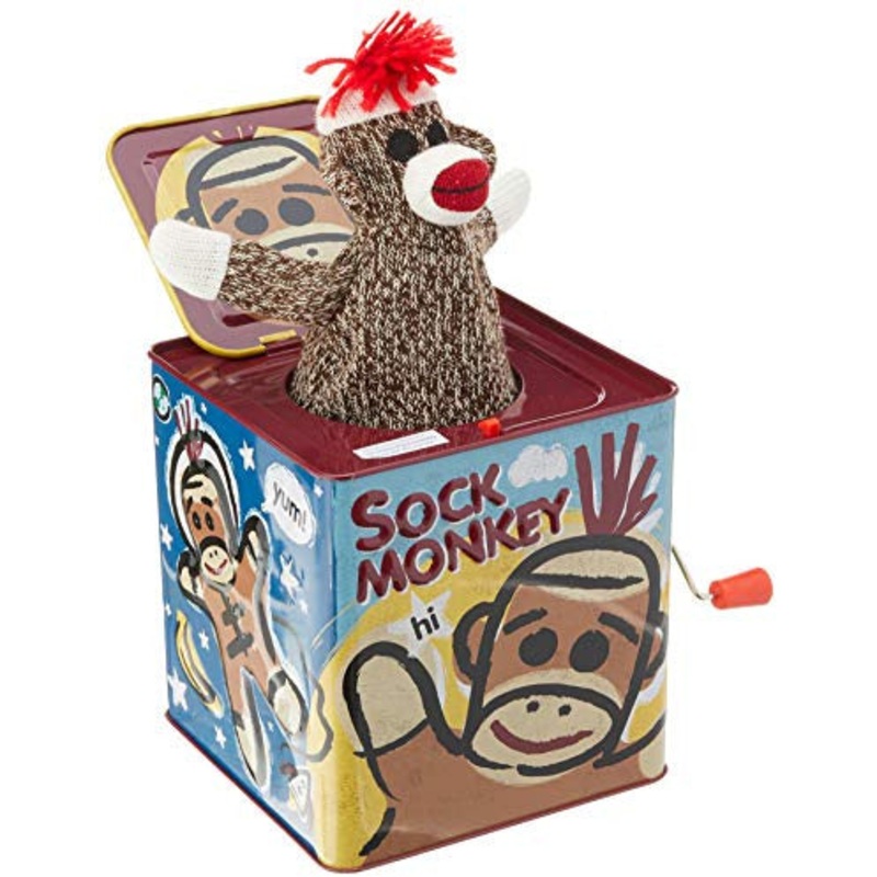 Schylling Toys Sock Monkey Jack in the Box