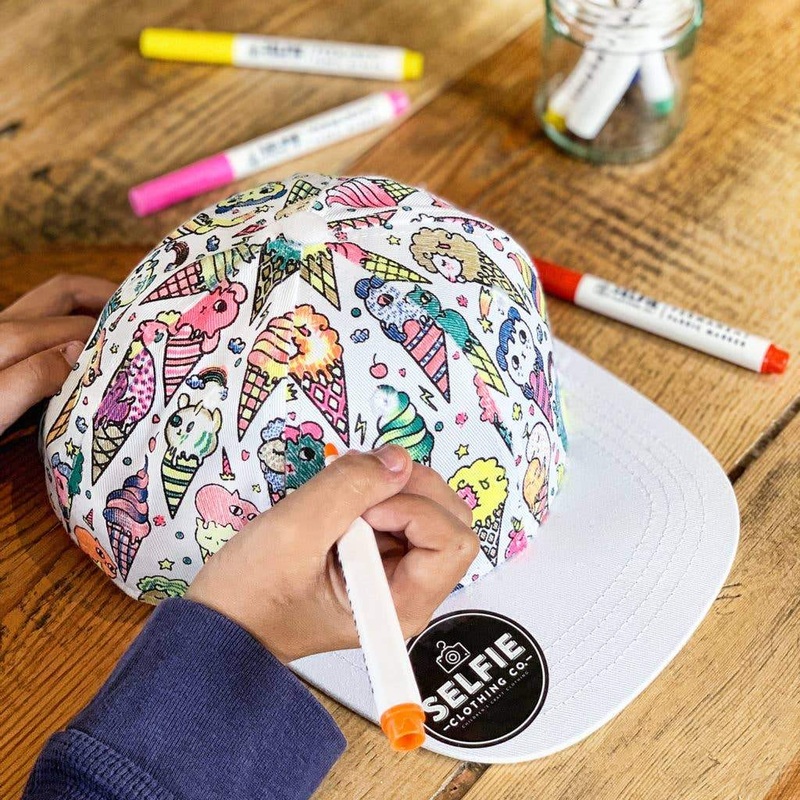 Selfie Craft Co - Ice Kream Unicorn Colour In Snapback Cap