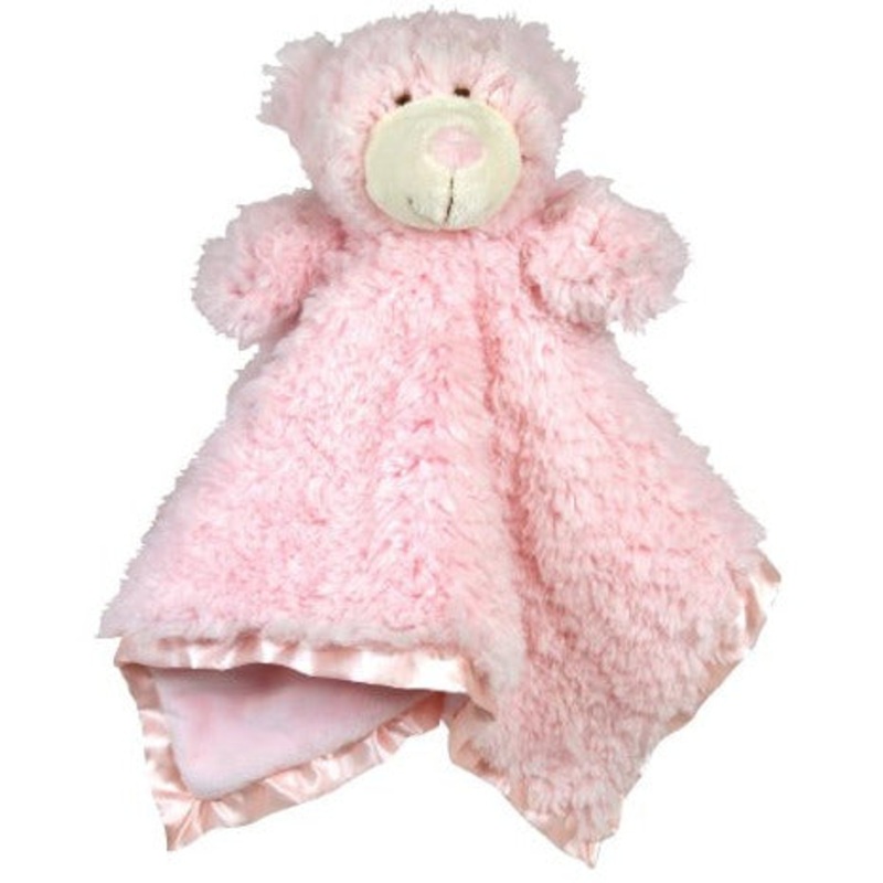 Stephan Baby Plush Cuddle Bud Security Blankie, Pink Bear