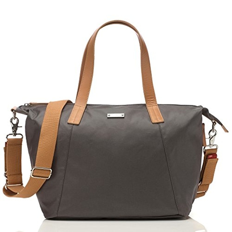 Storksak Grey Noa Shoulder Bag Diaper Bag with Organizer