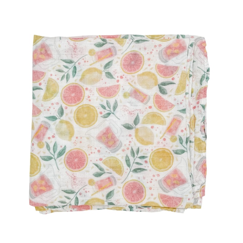 Florida Kid Co. Pink Lemonade Muslin Swaddle