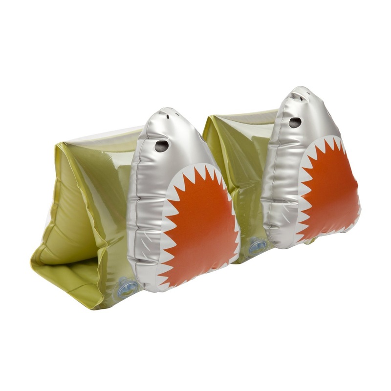 SunnyLIFE Buddy Float Bands Shark Attack Olive