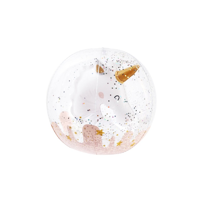 SunnyLIFE Inflatable 3D Beach Ball Seahorse Unicorn Clear