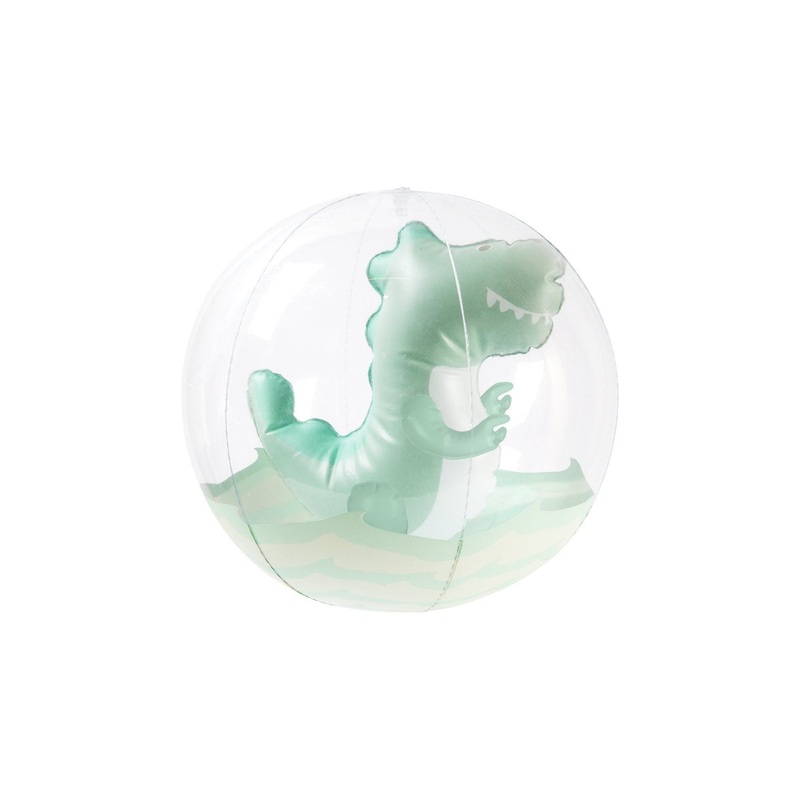 SunnyLIFE Inflatable 3D Beach Ball Surfing Dino Clear
