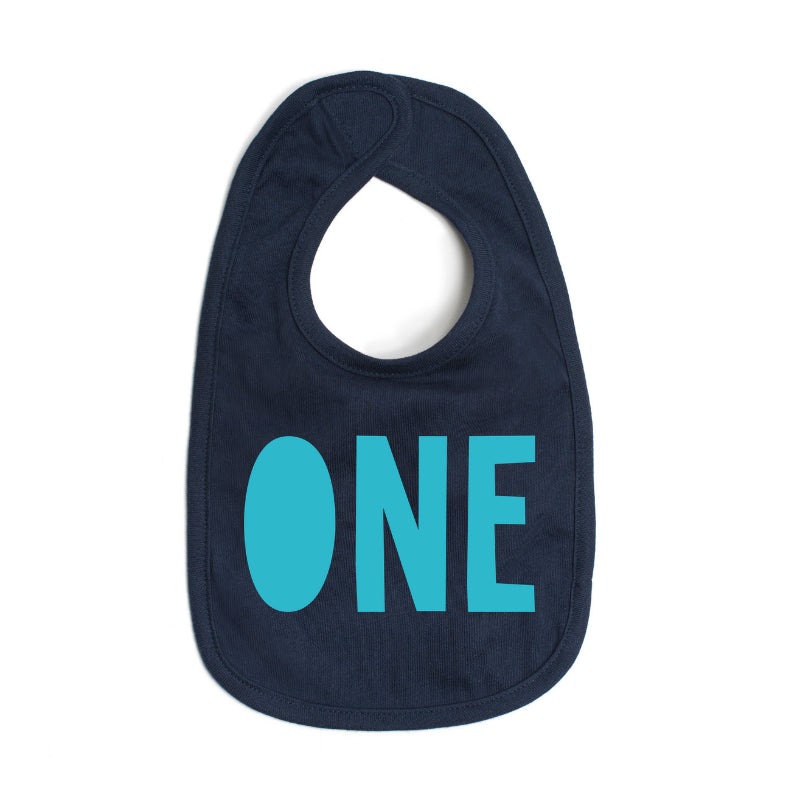 Sweet Wink - Baby Bib - One (Boy) First Birthday Bib