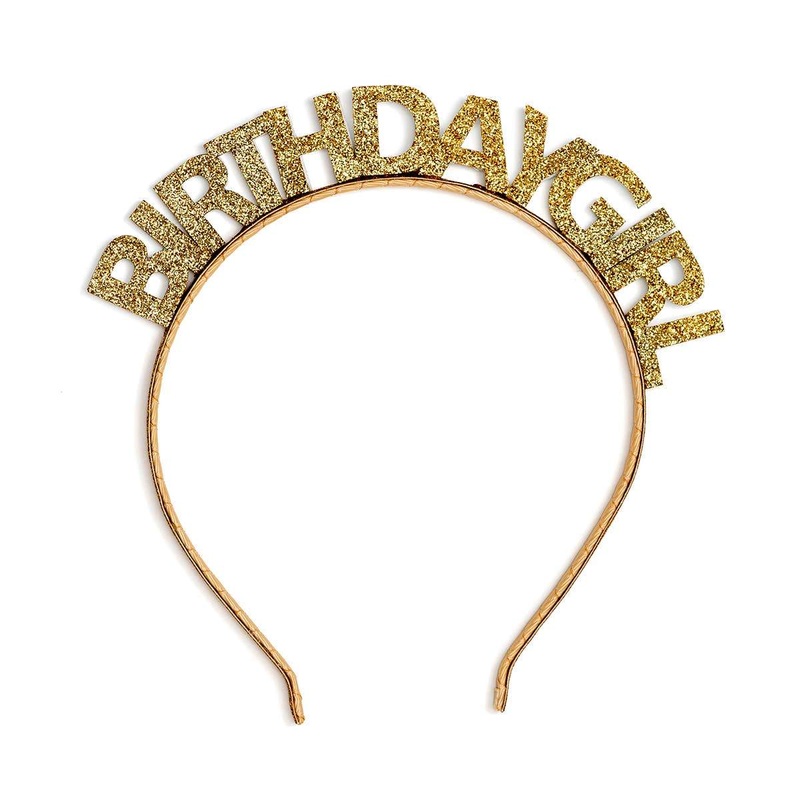 Sweet Wink - Birthday Girl Headband- Gold Birthday Headband