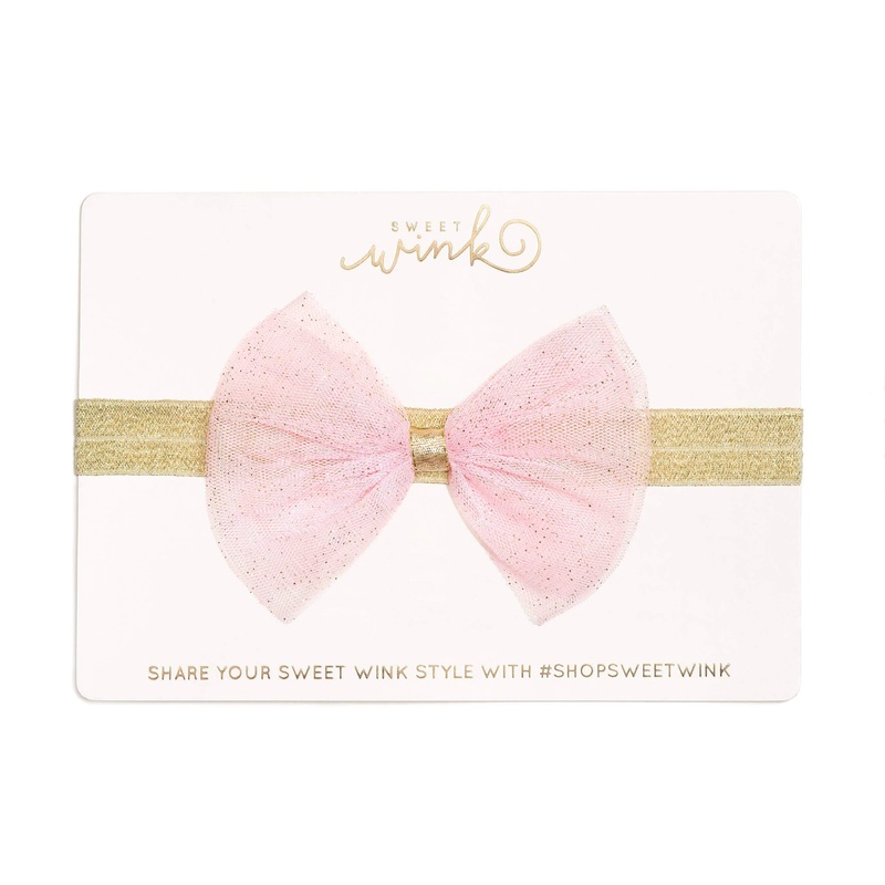 Sweet Wink - Headbands - Light Pink Bow - Baby and Toddler Headband
