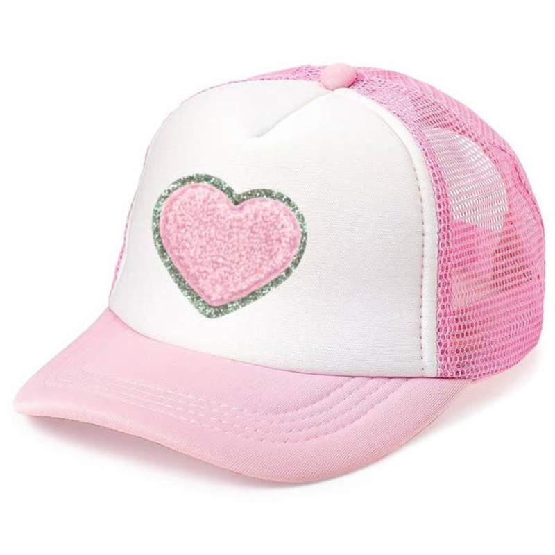 Sweet Wink Heart Patch Hat