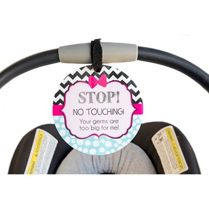 Tags 4 Tots Chevron and Dots NO TOUCHING Tag