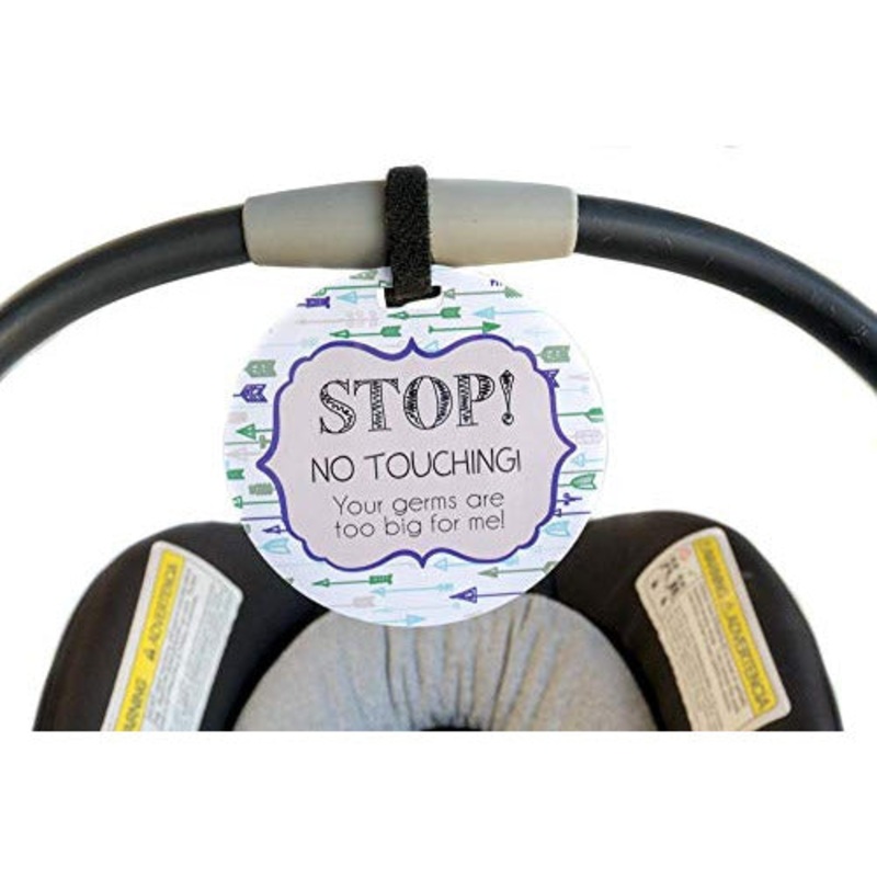 Tags 4 Tots Green and Blue Arrows No Touching Tag