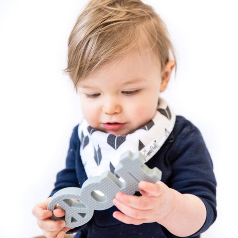 TeetheWord Teethers Grey Peace Out