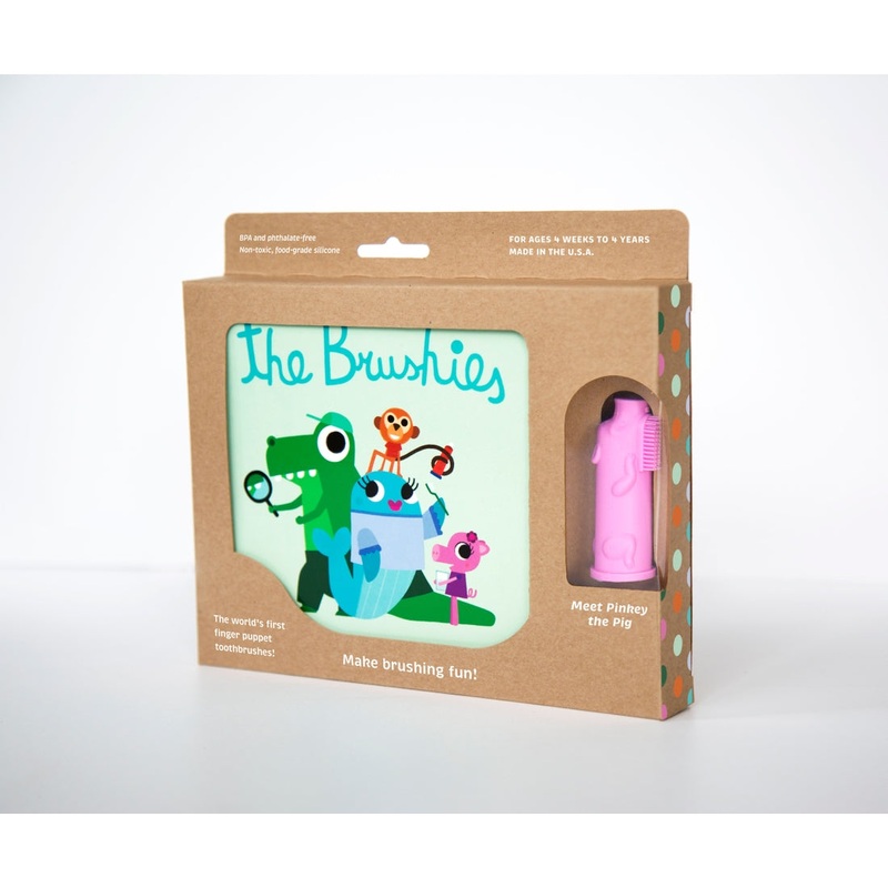 The Brushie Pinkey Brushie and Book - Pink