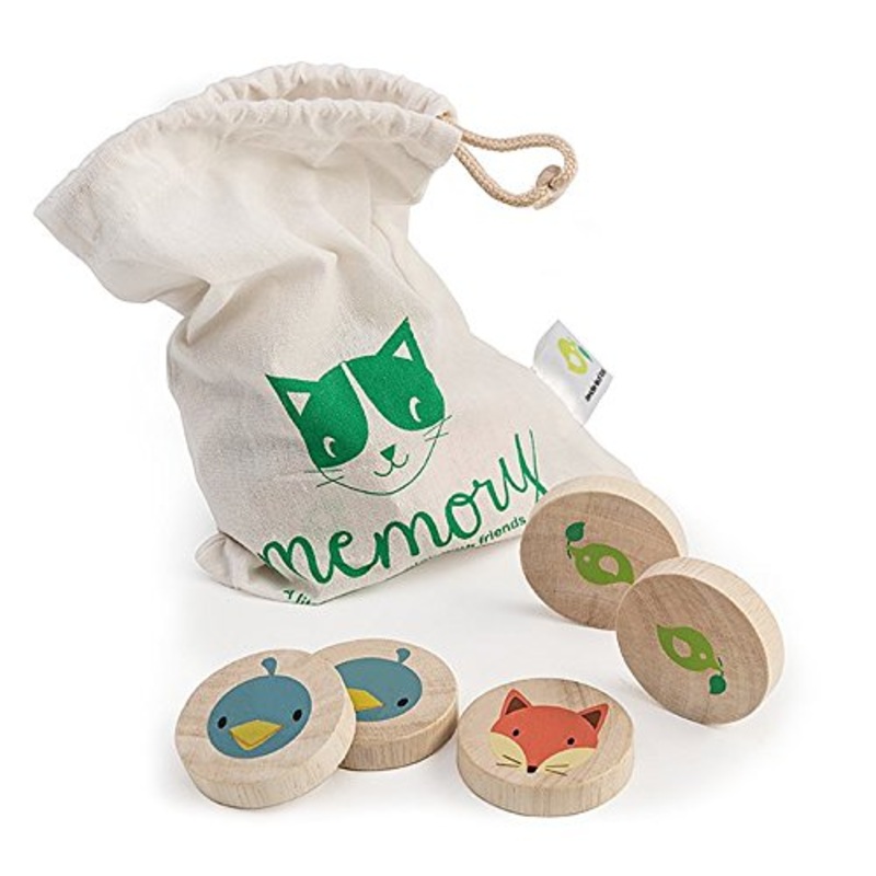 Tender Leaf Toys Clever Cat Memory Game + Canvas Storage Bag