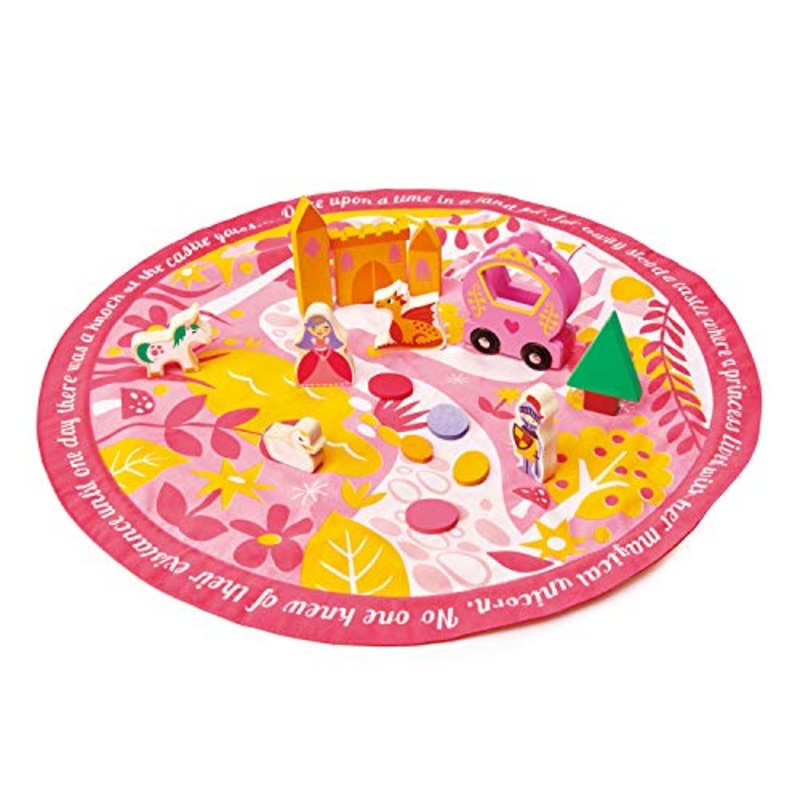 Tender Leaf Toys Fairy Tale Story Fun Tall Tales Wooden Toy with Excited Themed Printed Bag Playmat Early Learning, 3+