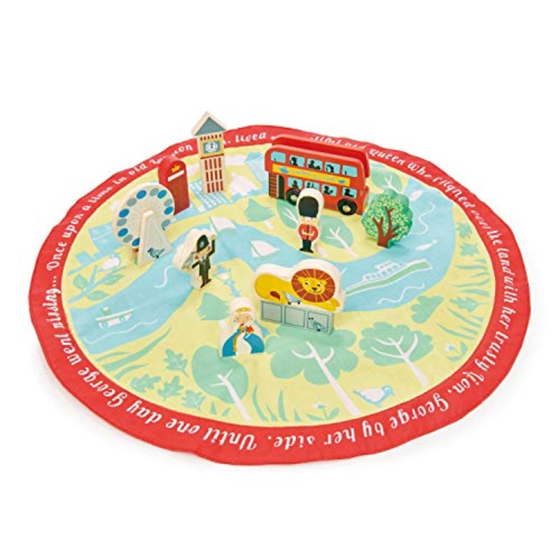 Tender Leaf Toys London Story Adventure Story Bag Fun Tall Tales Wooden Toy with Excited Themed Printed Bag Playmat - Early Learning, 3+
