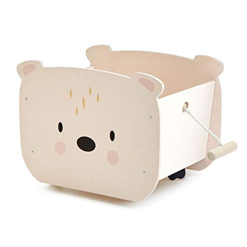 Tender Leaf Toys Pull Along Bear Cart for Kids
