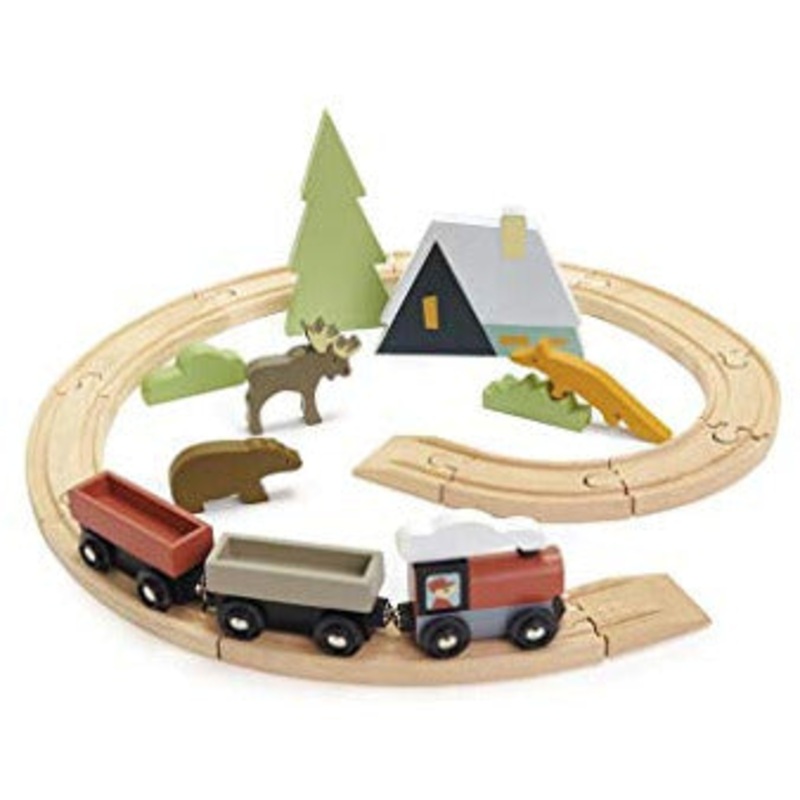 Tender Leaf Toys - Treetops Train Set - Beautiful Wooden Toy Train Set Kids