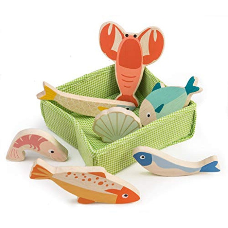 Tender Leaf Toys Wooden Fish Food Crate