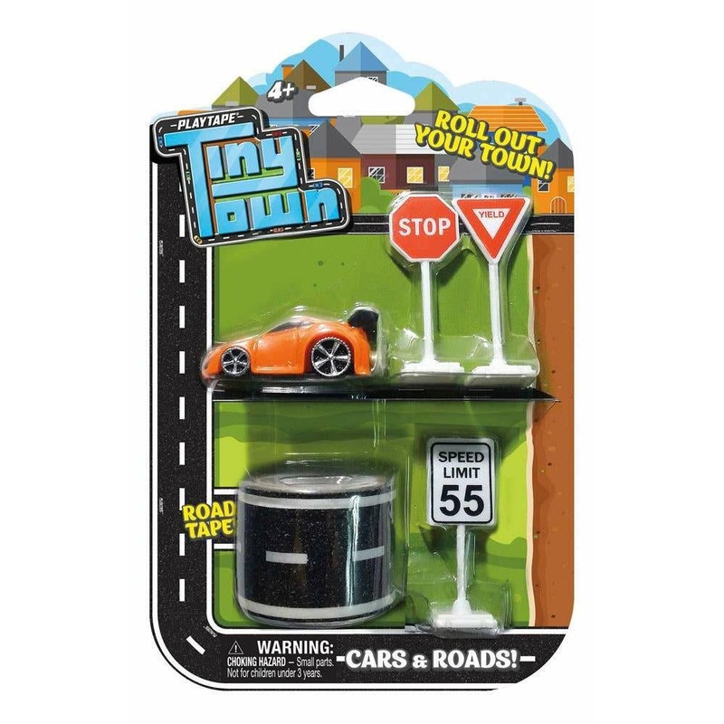 Toysmith Tiny Town Car & Road Set