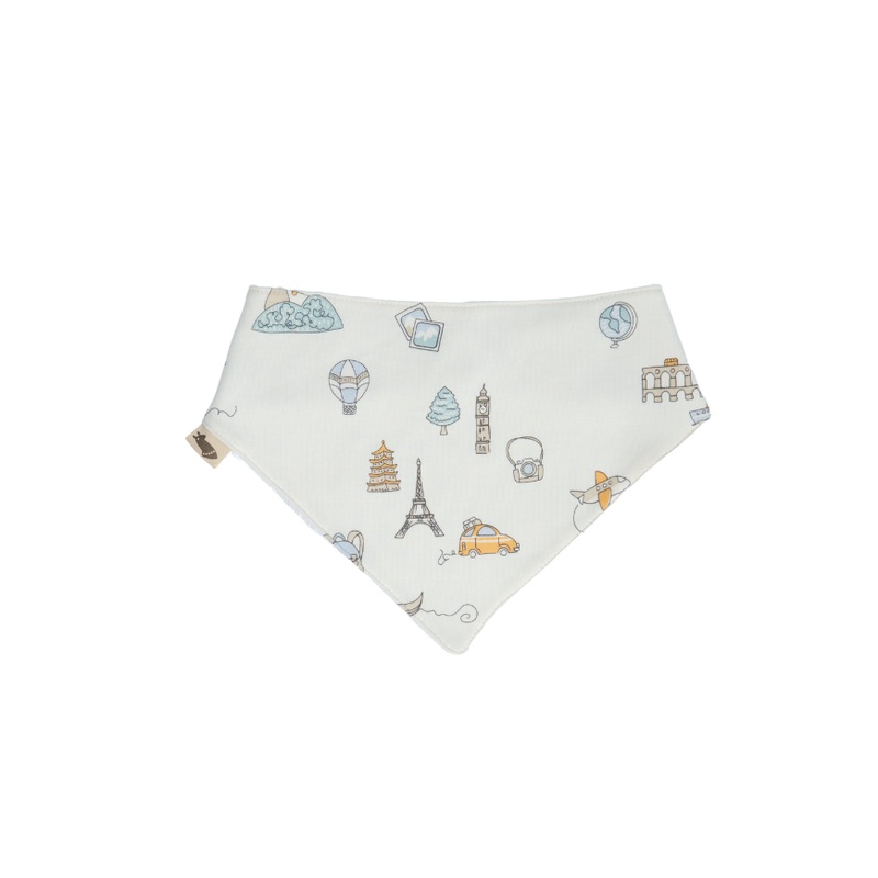 Pima Lima Bandana Bib, White, One Size