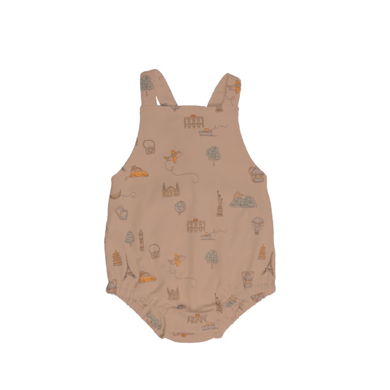 Pima Lima Travel Bubble Romper, Latte 0-3M