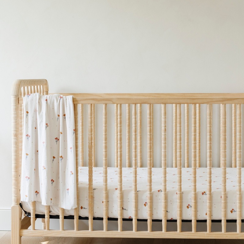 Saranoni Minky Stretch Luxe Crib Sheets, Floral