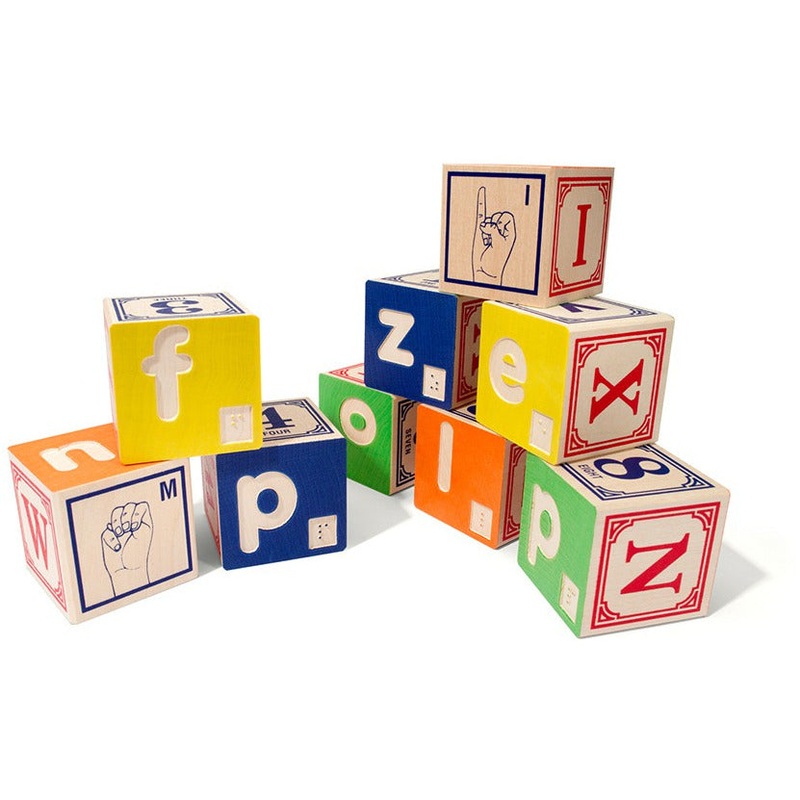 Uncle Goose Braille ABC Sign Language Blocks
