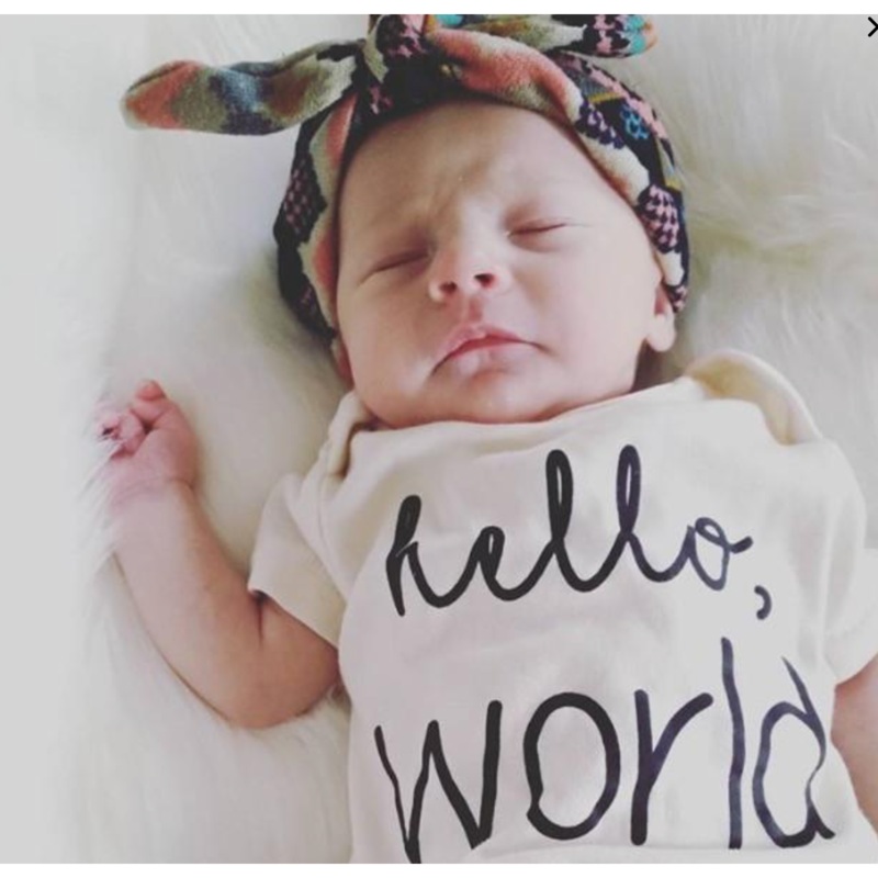 Urban Baby Co. Hello World Onesie, 0-3M