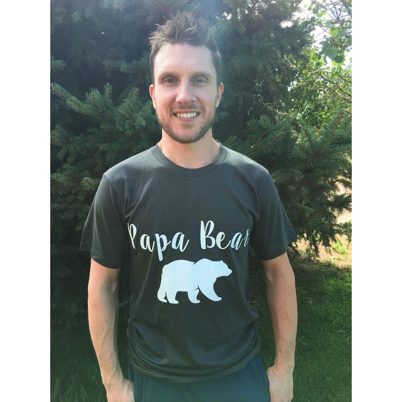 Urban Baby Co. Papa Bear Tee Grey Medium