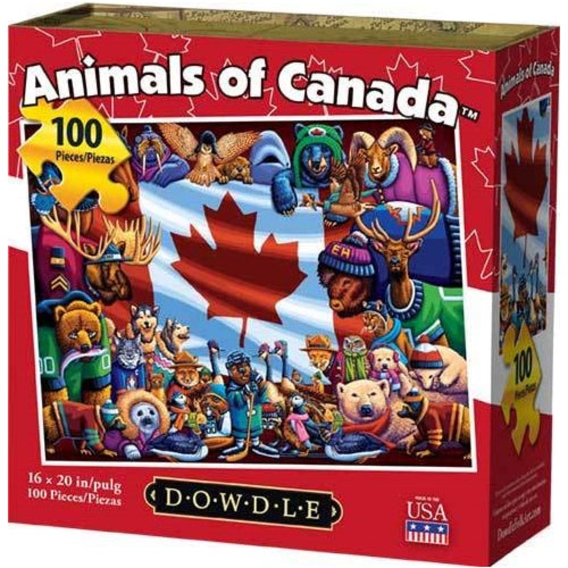 Dowdle Jigsaw Puzzle - Animals of Canada - 100 Piece
