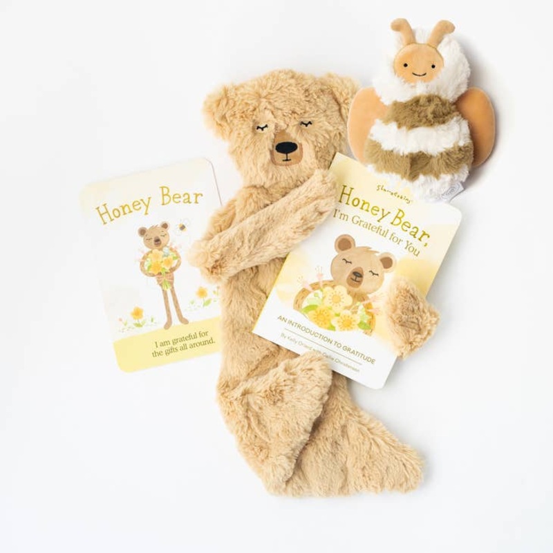 Slumberkins Gratitude Snuggler Bundle (Honey Bear)