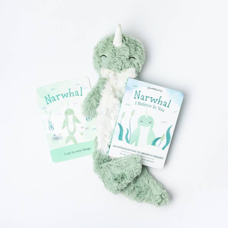 Slumberkins Narwhal Snuggler + Intro Book - Growth Mindset